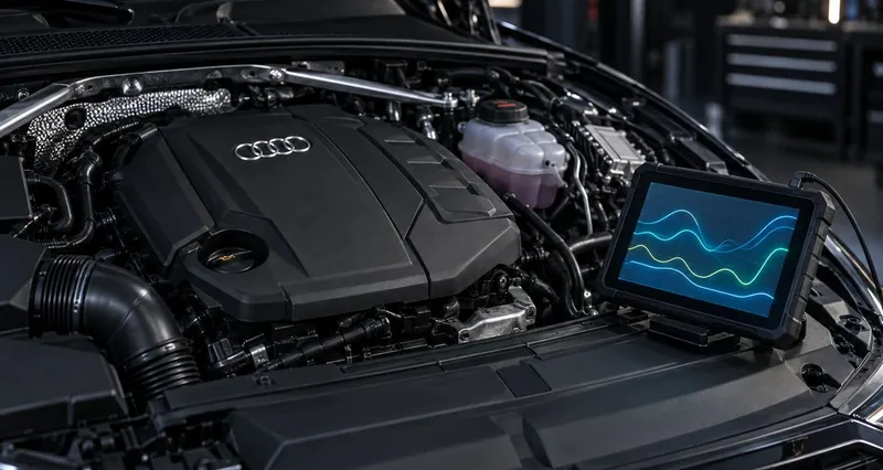Диагностика двигателя 2.0 TFSI Audi A4 B9 сканером